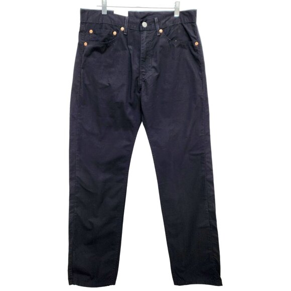 Levis 505 Regular Fit Mens Jeans W34 L32  Straight Leg Dark Black Denim - Picture 1 of 10